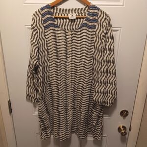 Dignity Not Charity Tunic Artsy Women's Medium 100% Cotton